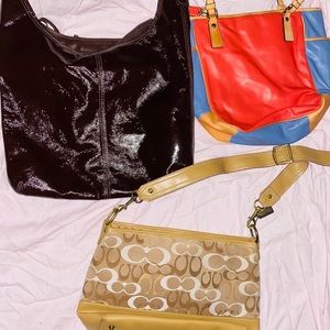 Nice bundle of three Coach purses.